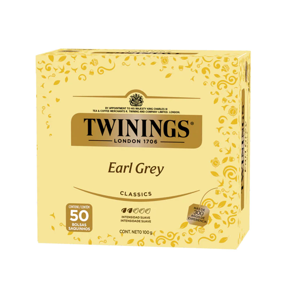 Té Negro Earl Grey Twinings Cjx50Blx2G-100g