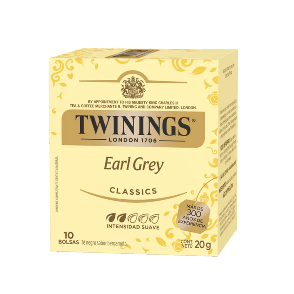 Té Negro Earl Grey Twinings Cjx10Blx2g-20g