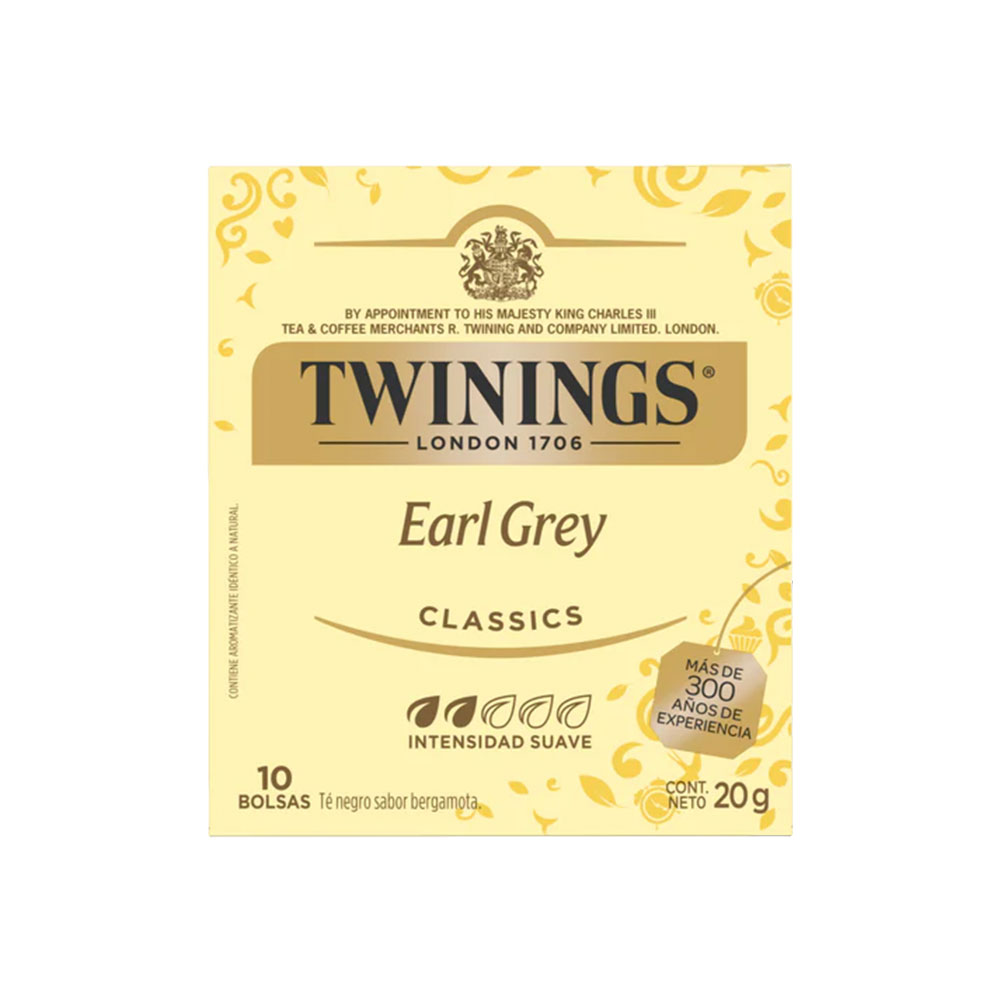 Té Negro Earl Grey Twinings Cjx10Blx2g-20g