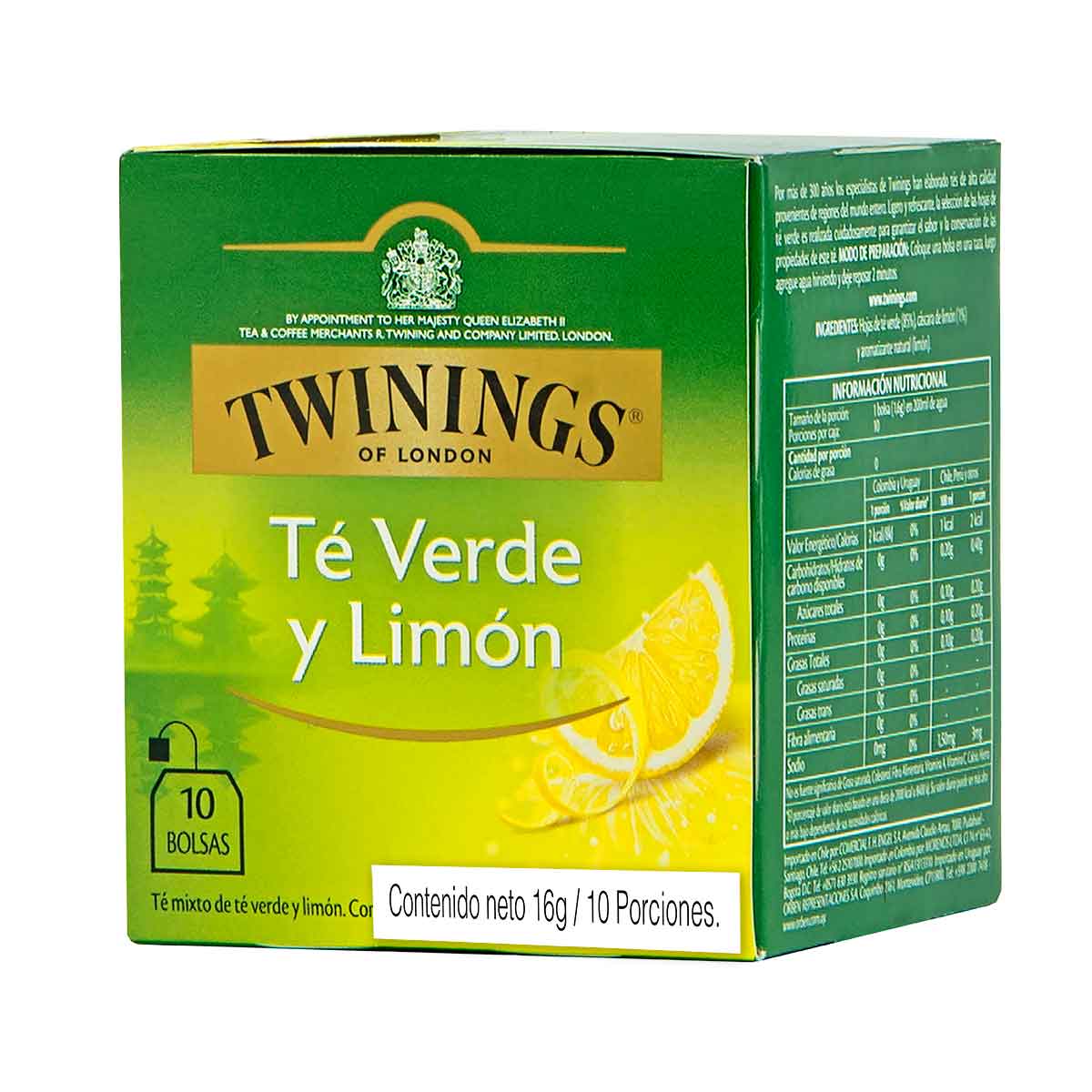 TE VERDE Y LIMON TWININGS 10bl 16g