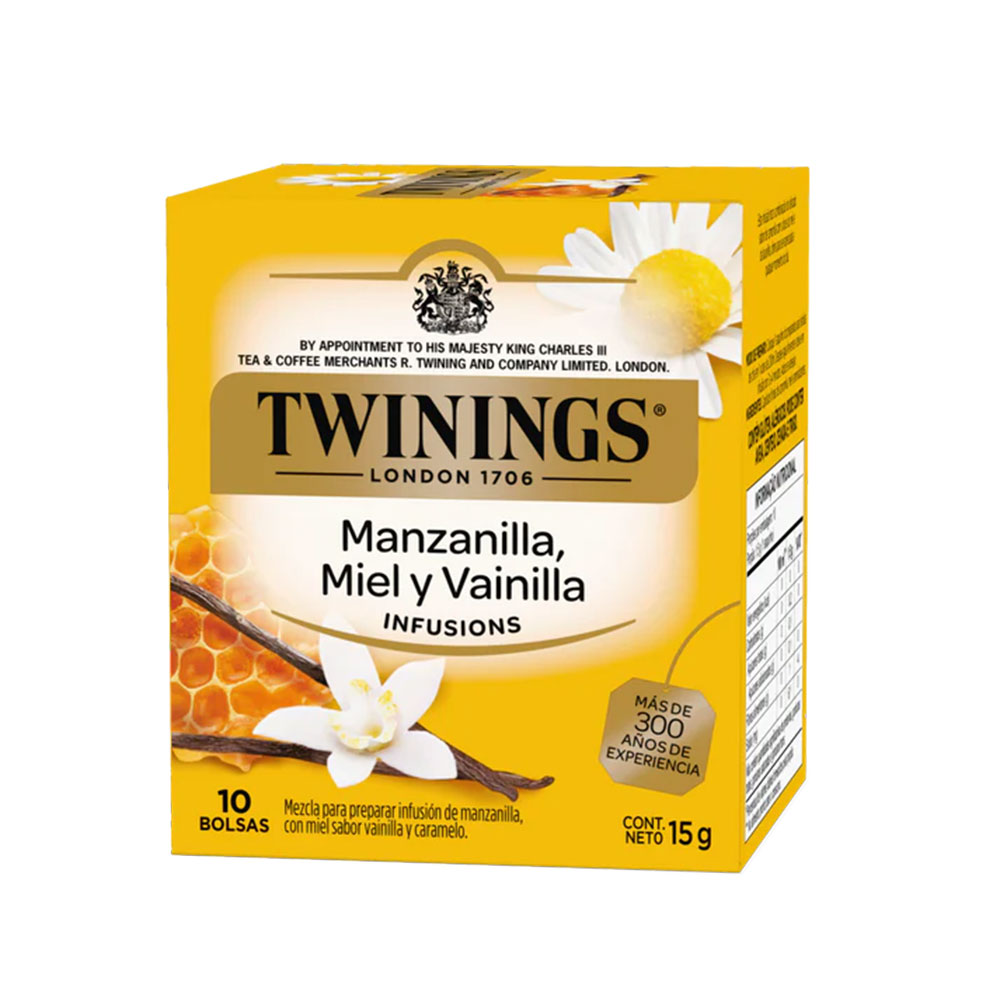 Infusión Manzanilla Miel Vainilla Twinings Cjx10Blx1,5g-15g