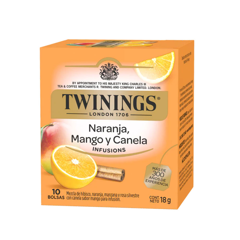 Infusión Naranja Mango Canela Twinings Cjx10Blx1,8g-18g
