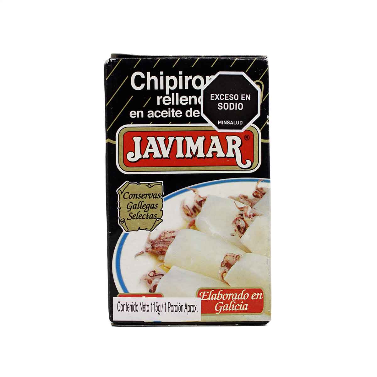 CHIPIRONES RELLENOS EN ACEITE VEGETAL JAVIMAR ltx115g