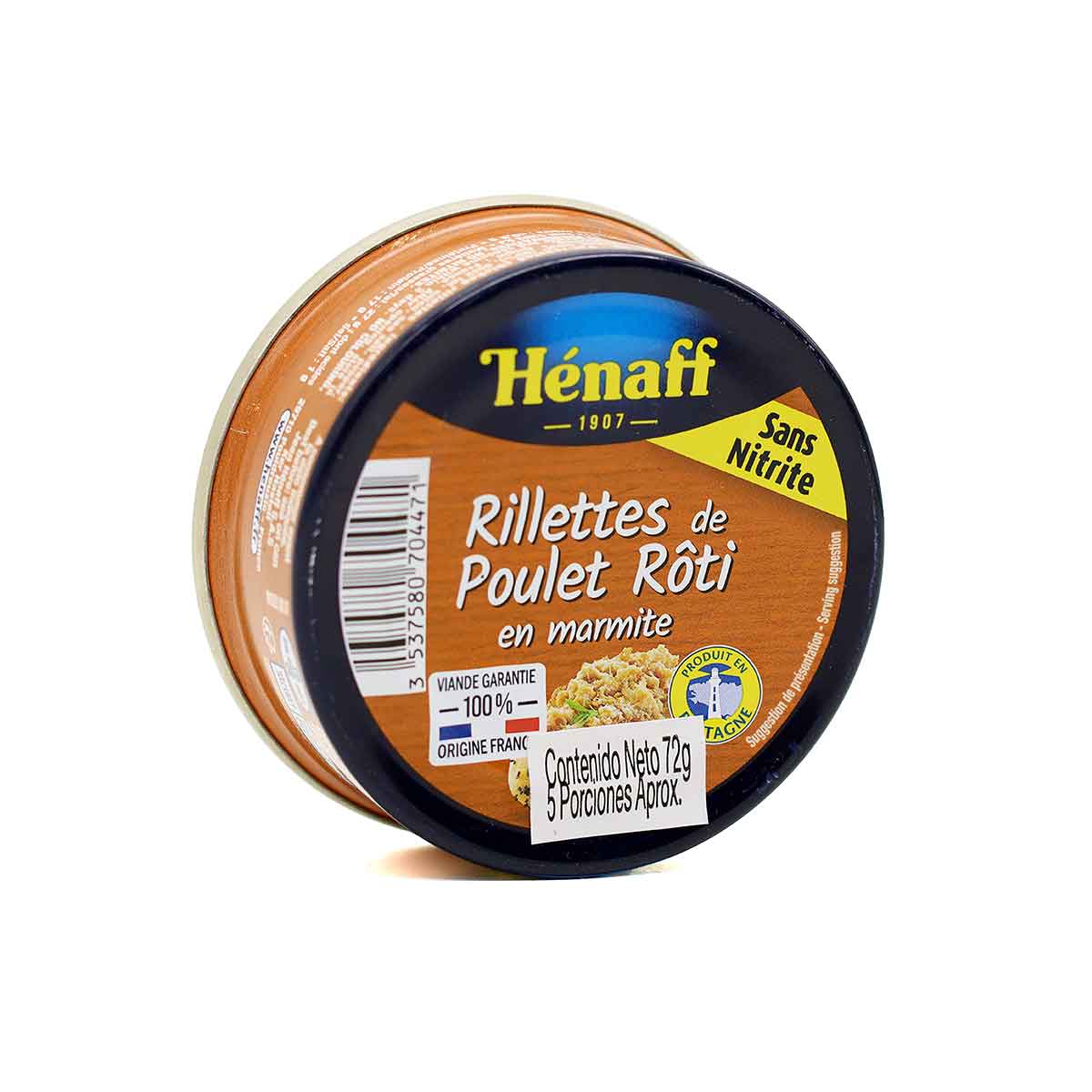 RILLETTE POULET ROTI (POLLO ROSTIZADO) HENAFF Itx72g