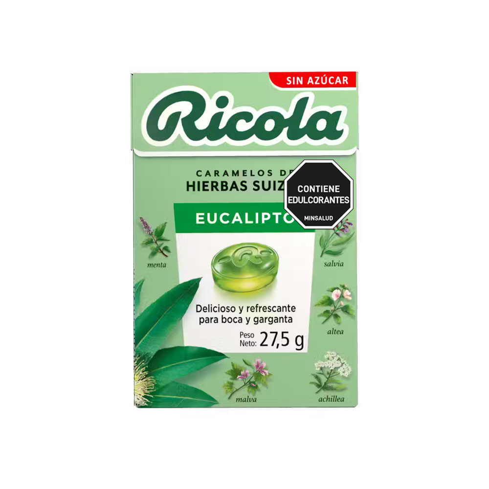 Dulces Sf Eucalipto Ricola Cjx27,5g
