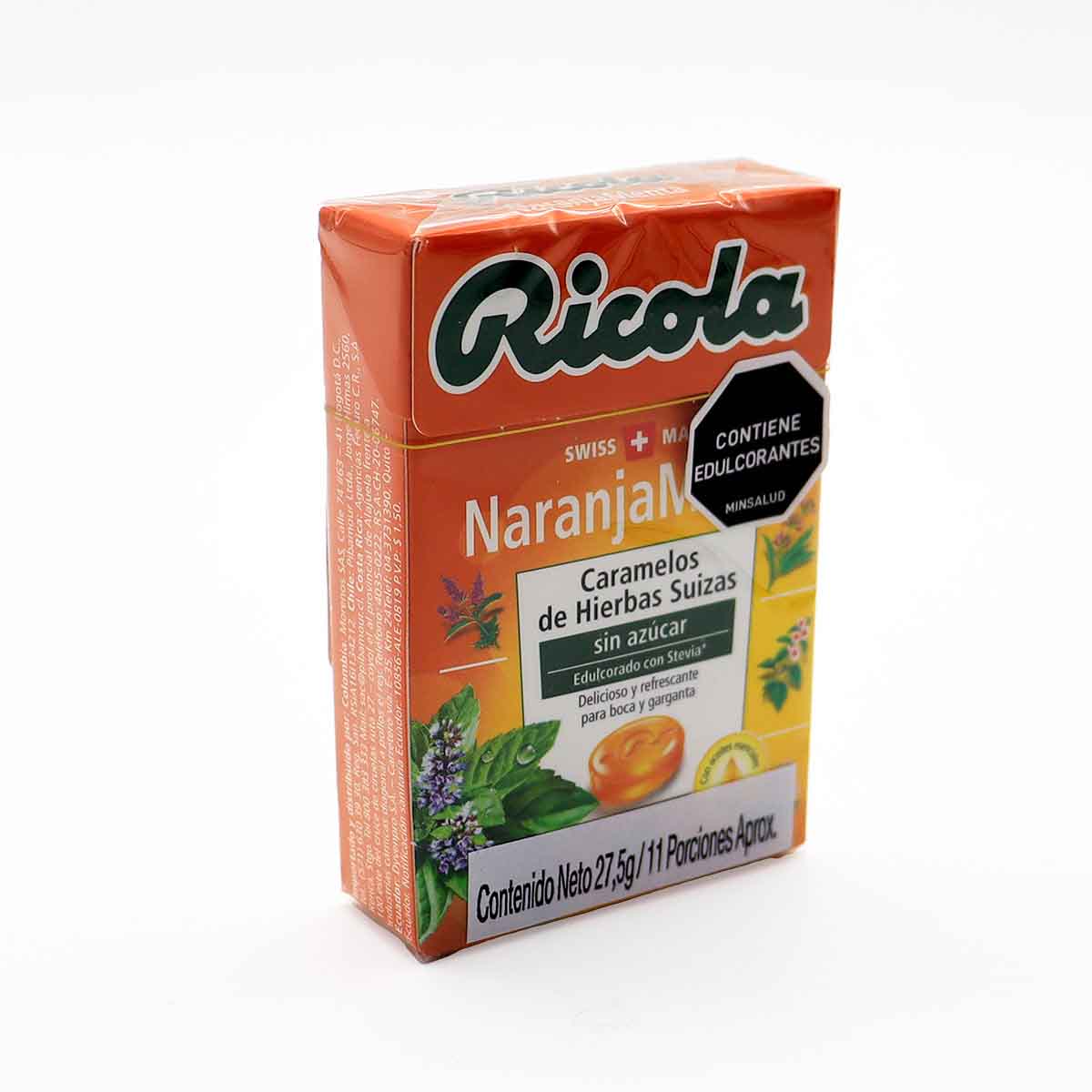 DULCES SF NARANJA MENTA RICOLA 27,5g