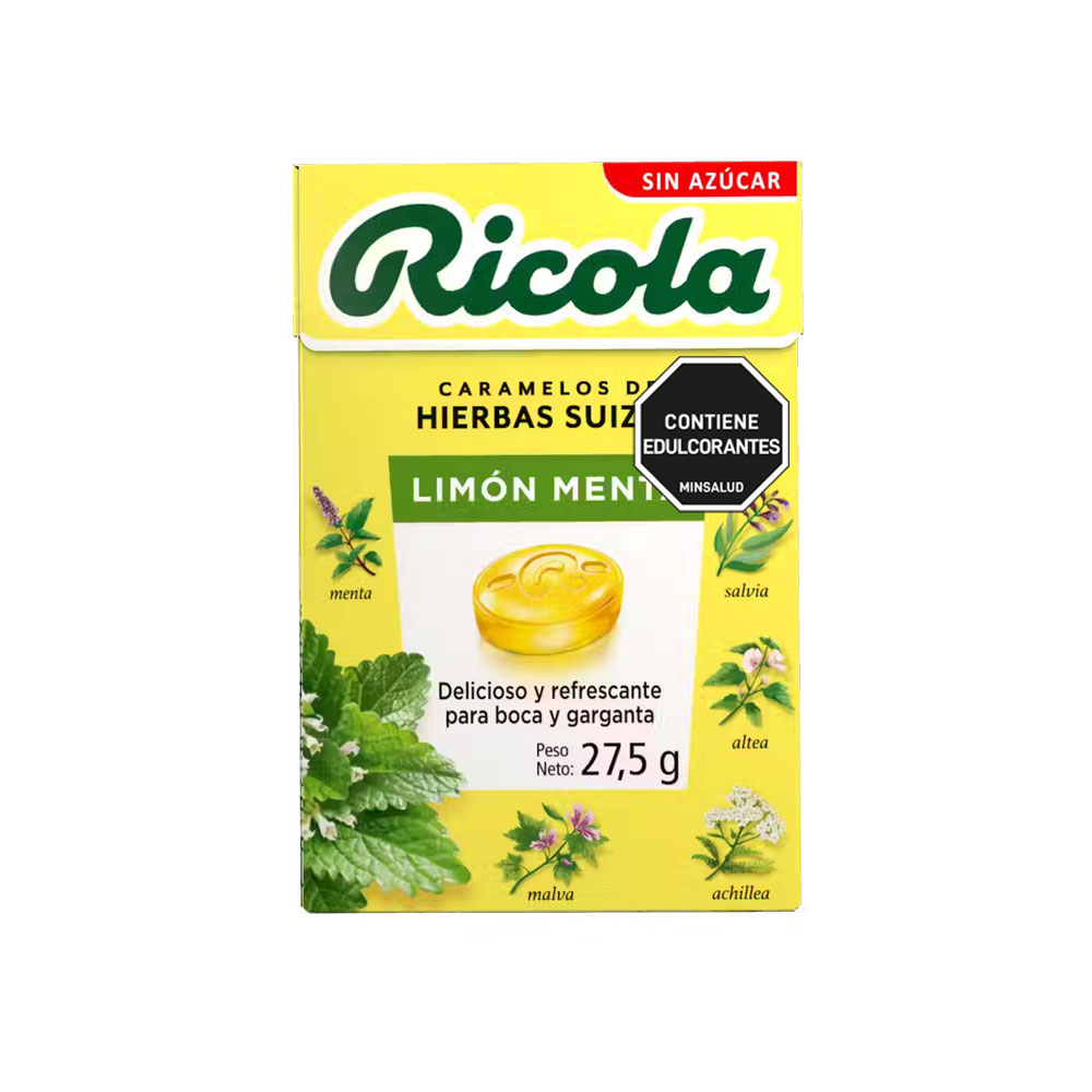 Dulces Sf Limon Menta Ricola Cjx27,5g