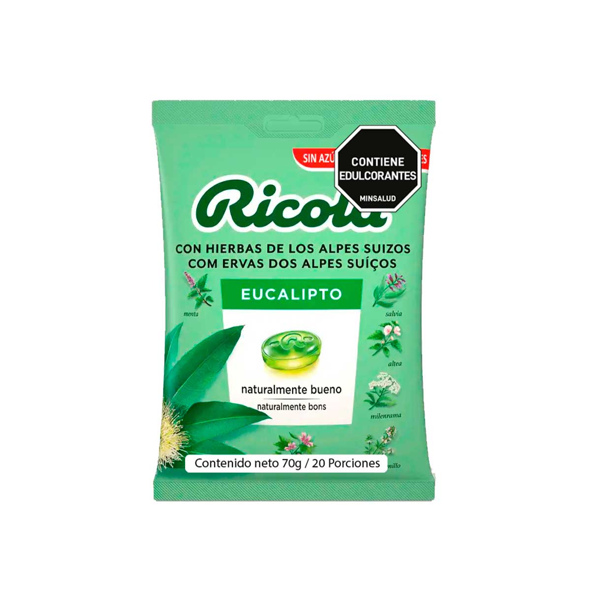 DULCES SF EUCALIPTO RICOLA blx70g
