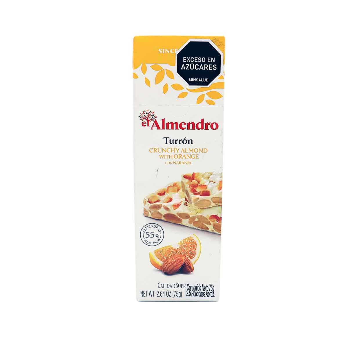 TURRON DURO CON NARANJA 75g