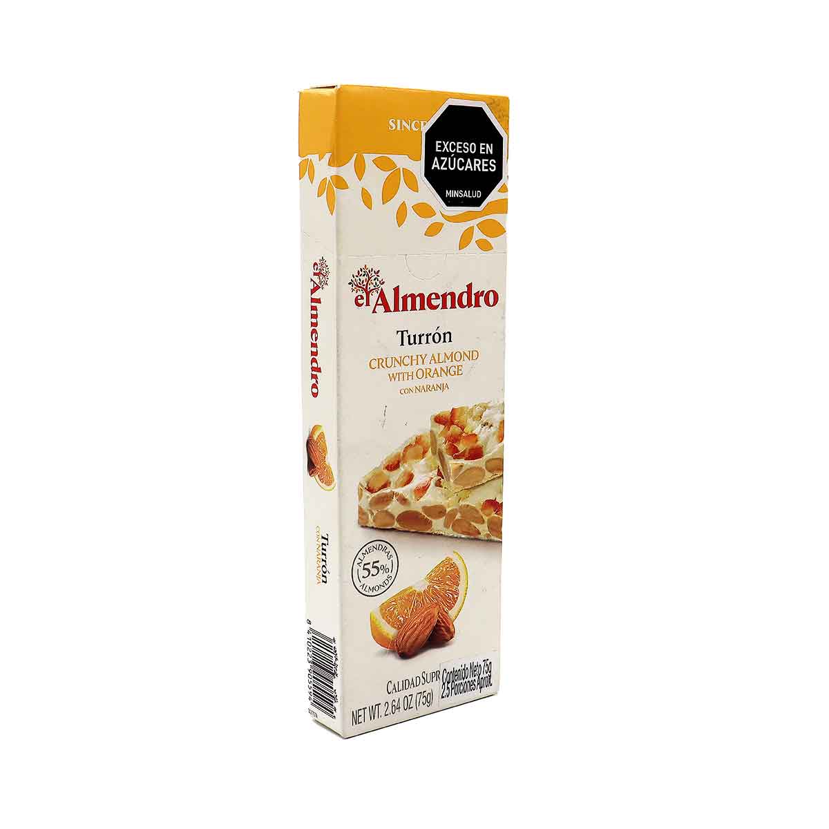 TURRON DURO CON NARANJA 75g