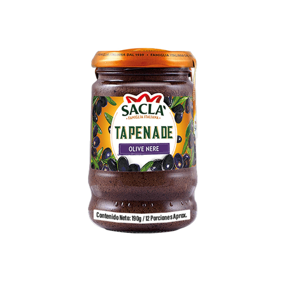 Tapena De Pasta Oliva Negra Sacla Frx190g