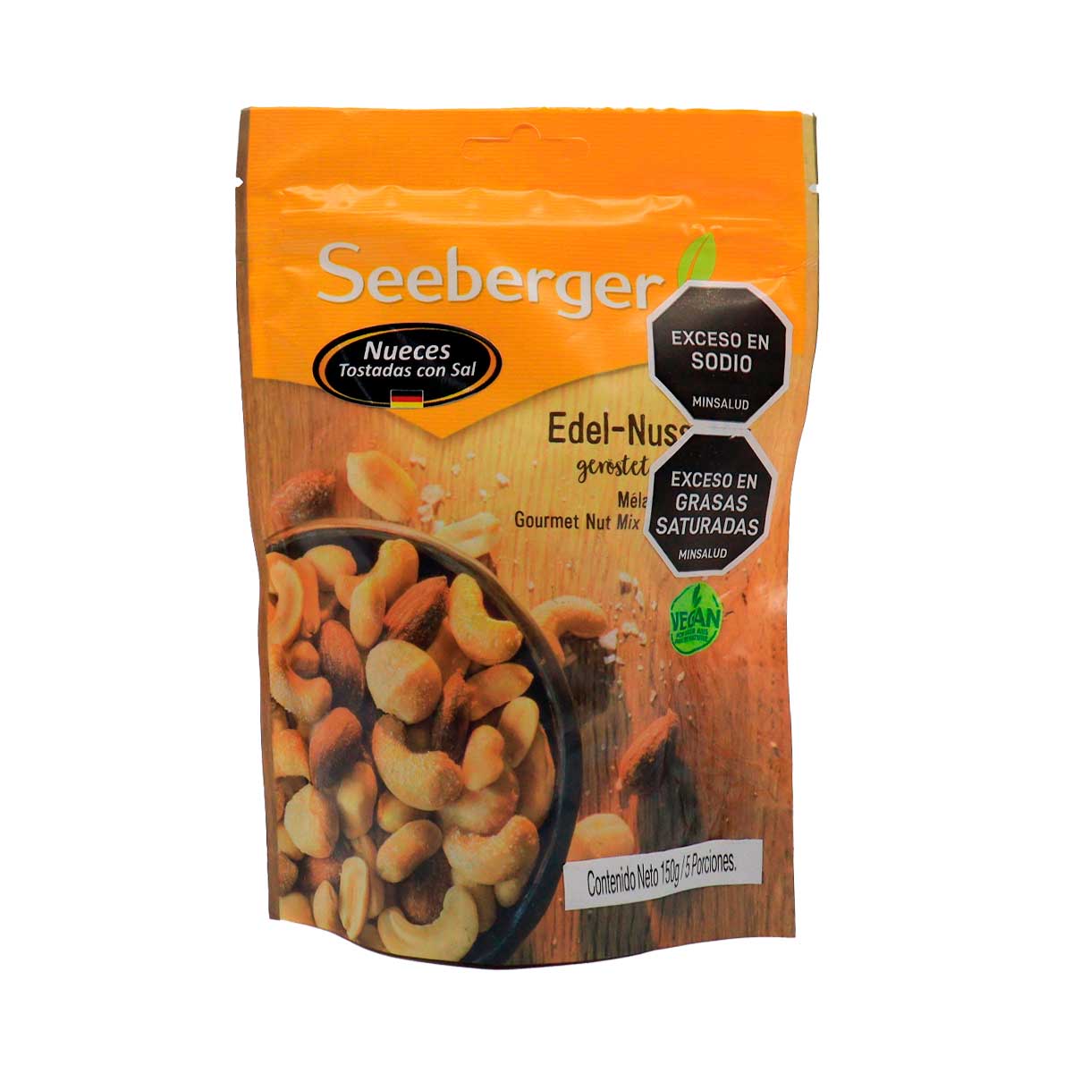 MEZCLA GOURMET NUECES TOSTADAS CON SAL SEEBERGER blx150g