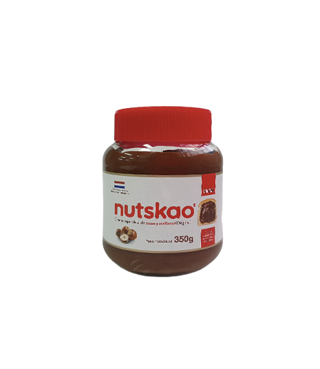 Crema De Chocolate y Avellanas Nutskao frasco X350 gramos