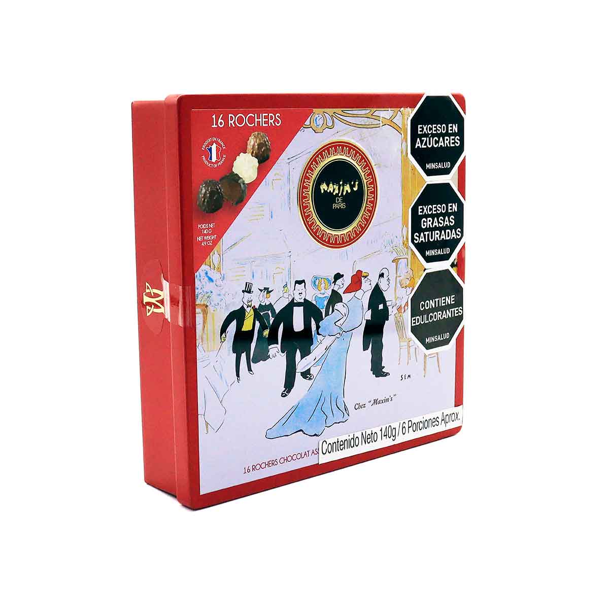 CHOCOLATES SURTIDOS ROCHERS TIN 16 MAXIMS ltx140g