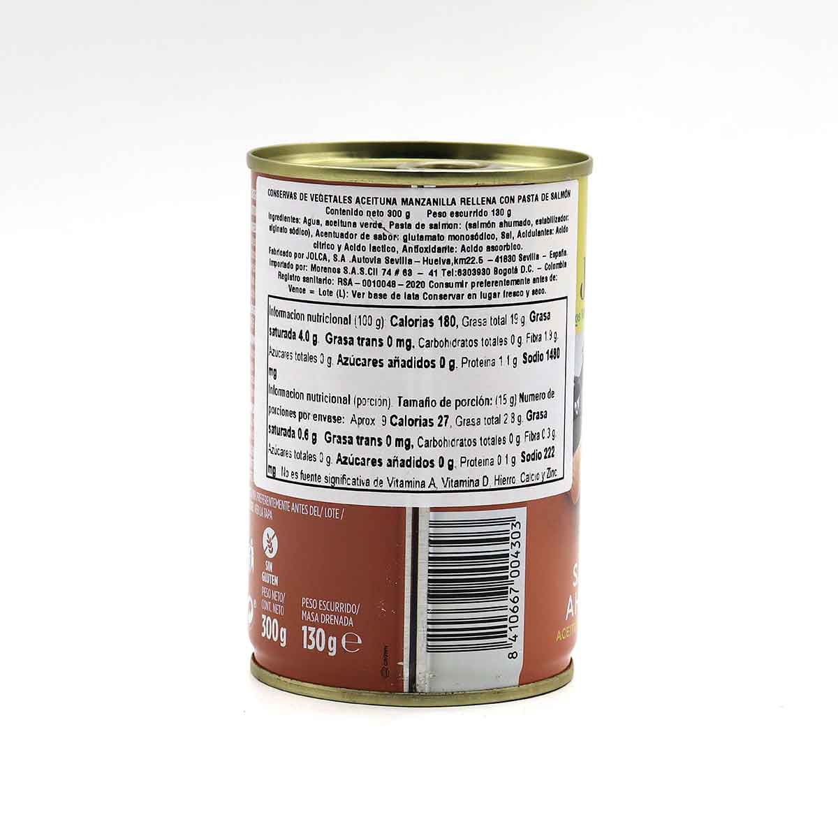 ACEITUNA RELLENA DE SALMON JOLCA ltx300g