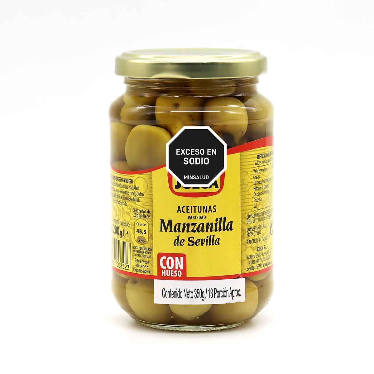 ACEITUNA ENTERA VERDE JOLCA frx350g