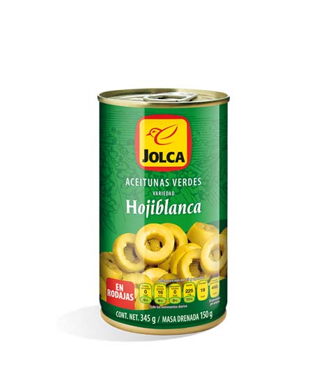 Aceitunas En Rodajas Verdes Jolca lata X345 gramos