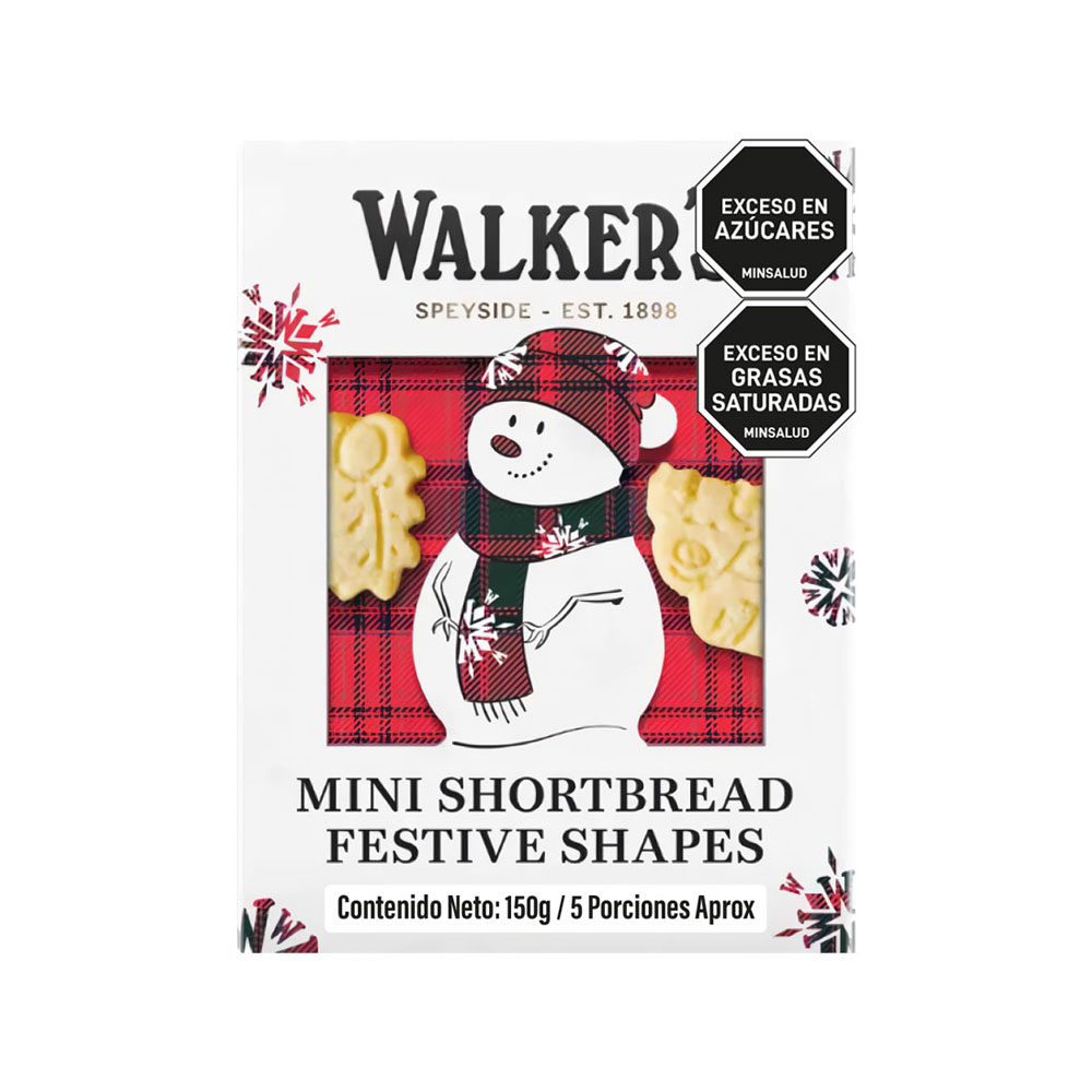 Mini Shortbread Festive Shapes Snowman Walkers Cjx150g