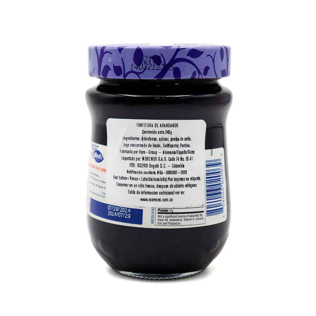 CONFITURA ARANDANO HERO frx340g