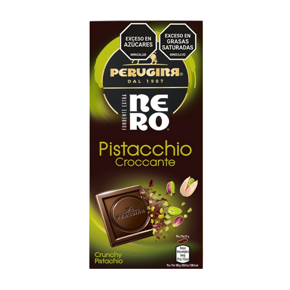TABLETA CHOCOLATE DARK PISTACHO PERUGINA NERO 85g