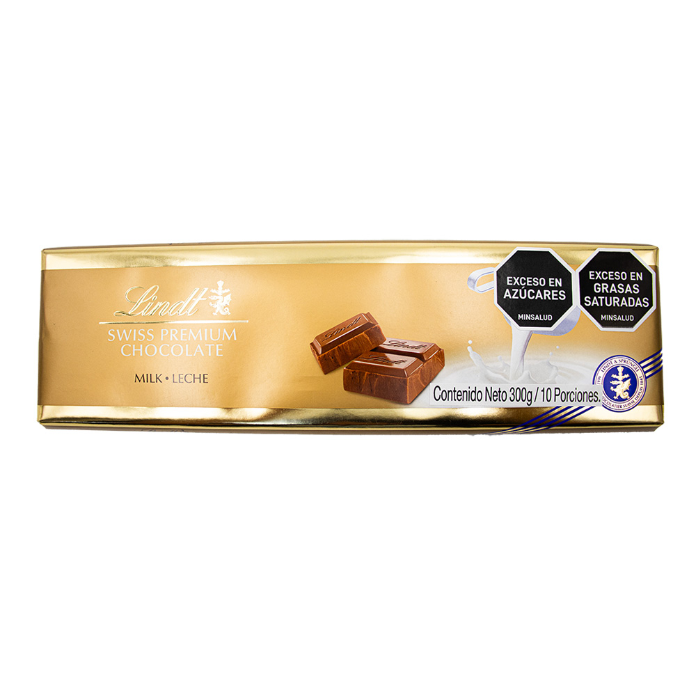 CHOCO TABLETA LECHE GOLD LINDT tbx300g