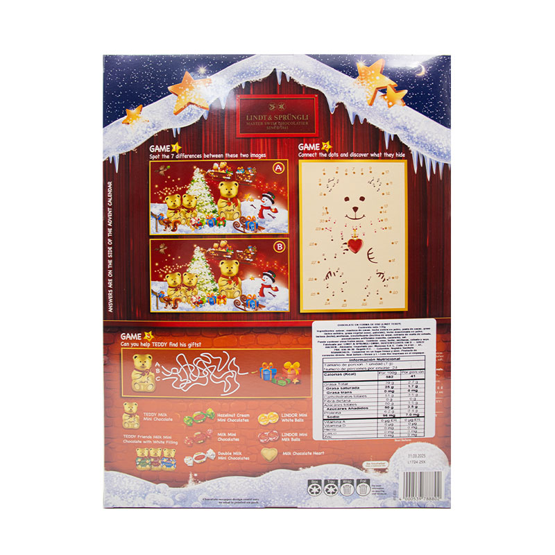 CALENDARIO ADVIENTO CHOCO LINDT cjx170g