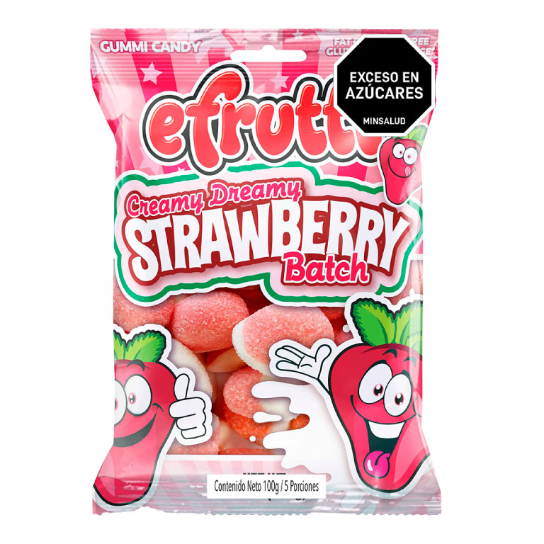 GOMAS CREAMY STRAWBERRY E-FRUTTI bl100g