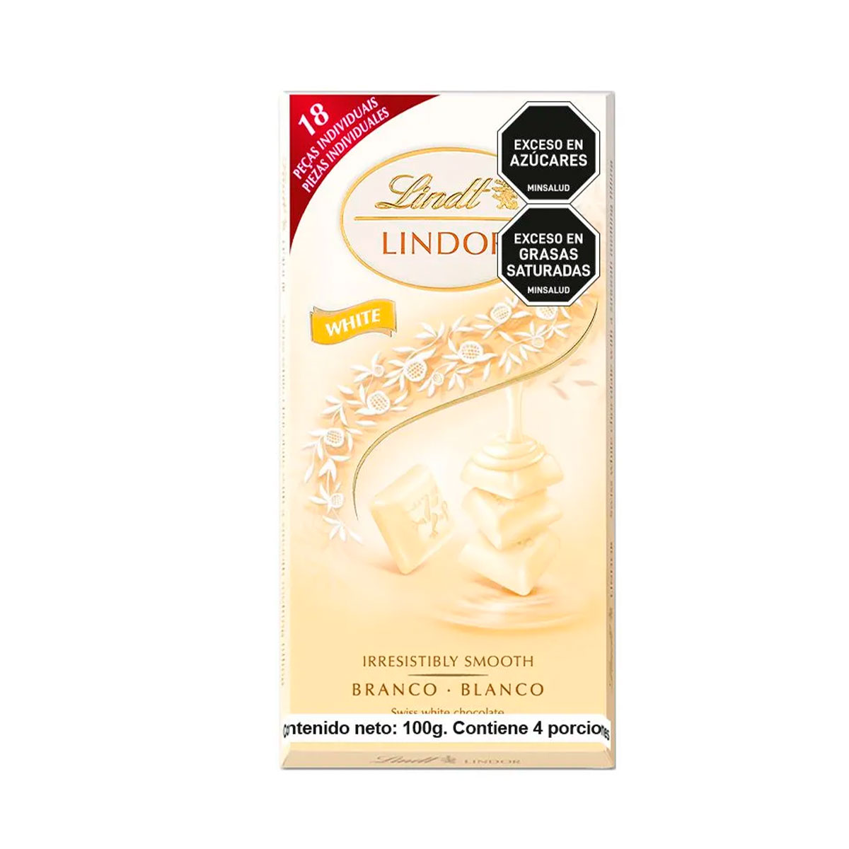 Choc Tableta Blanco Lindt Lindor Tbx100g