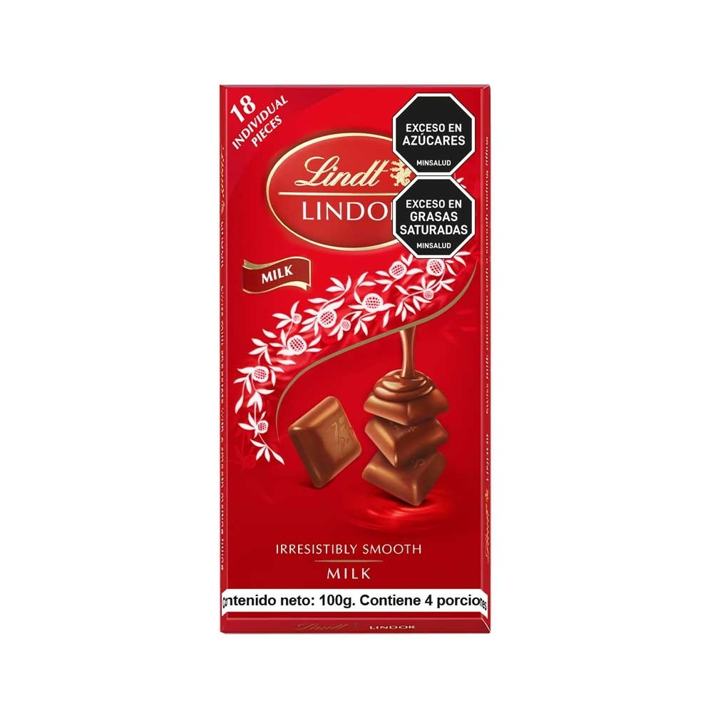 CHOCO TABLETA LECHE LINDT LINDOR tbx100g