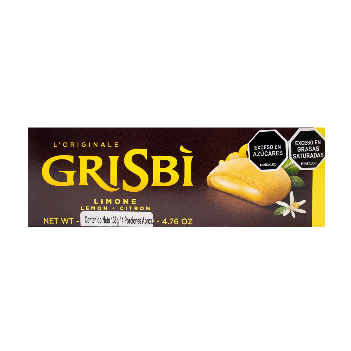 GALLETA RELLENA CON LIMON GRISBI cjx135g