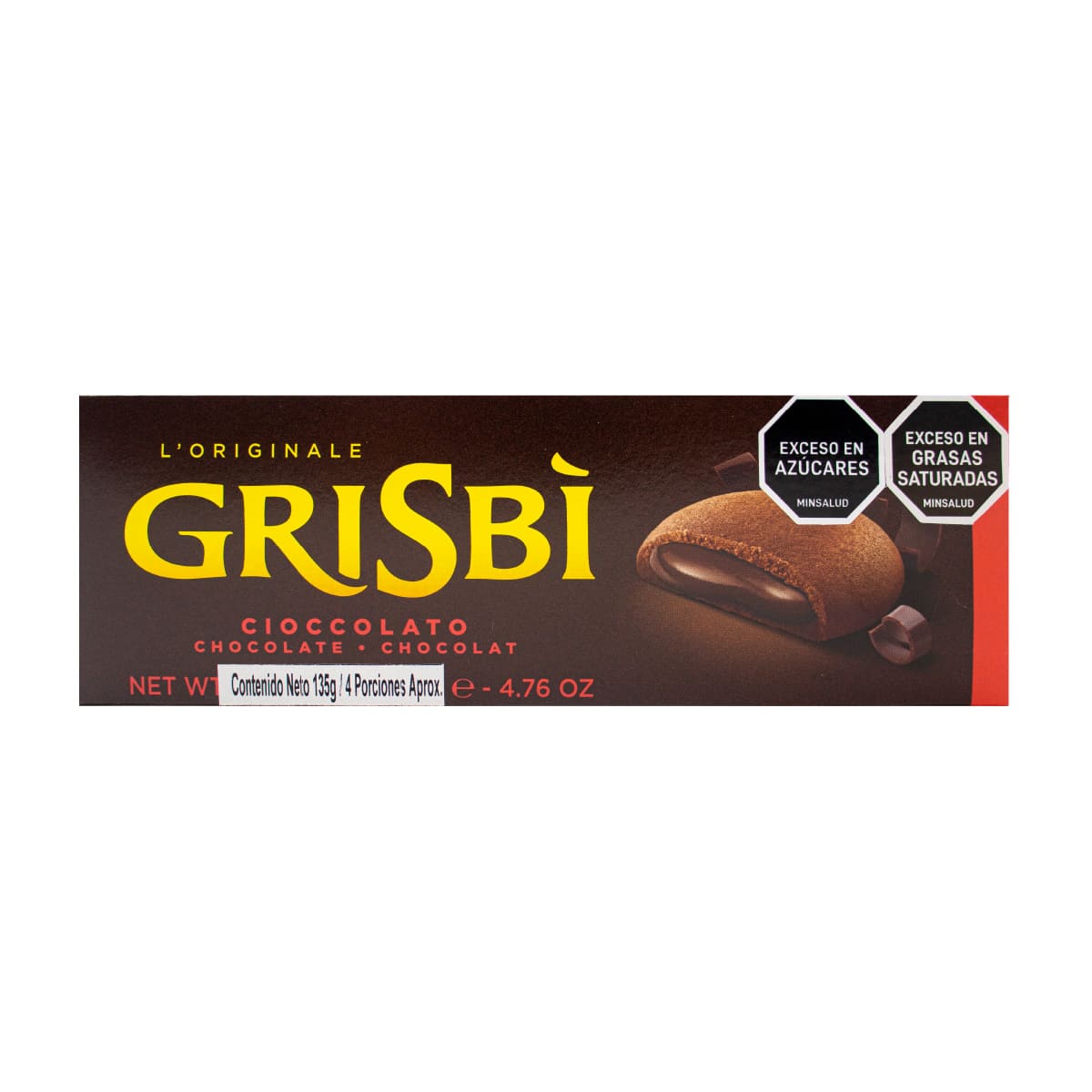 GALLETA RELLENA CON CHOCO GRISBI cjx135g