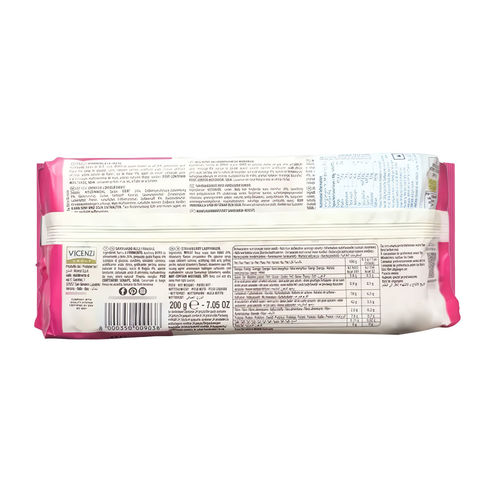 Galleta Dedito Fresa Vicenzovo Pqx200g