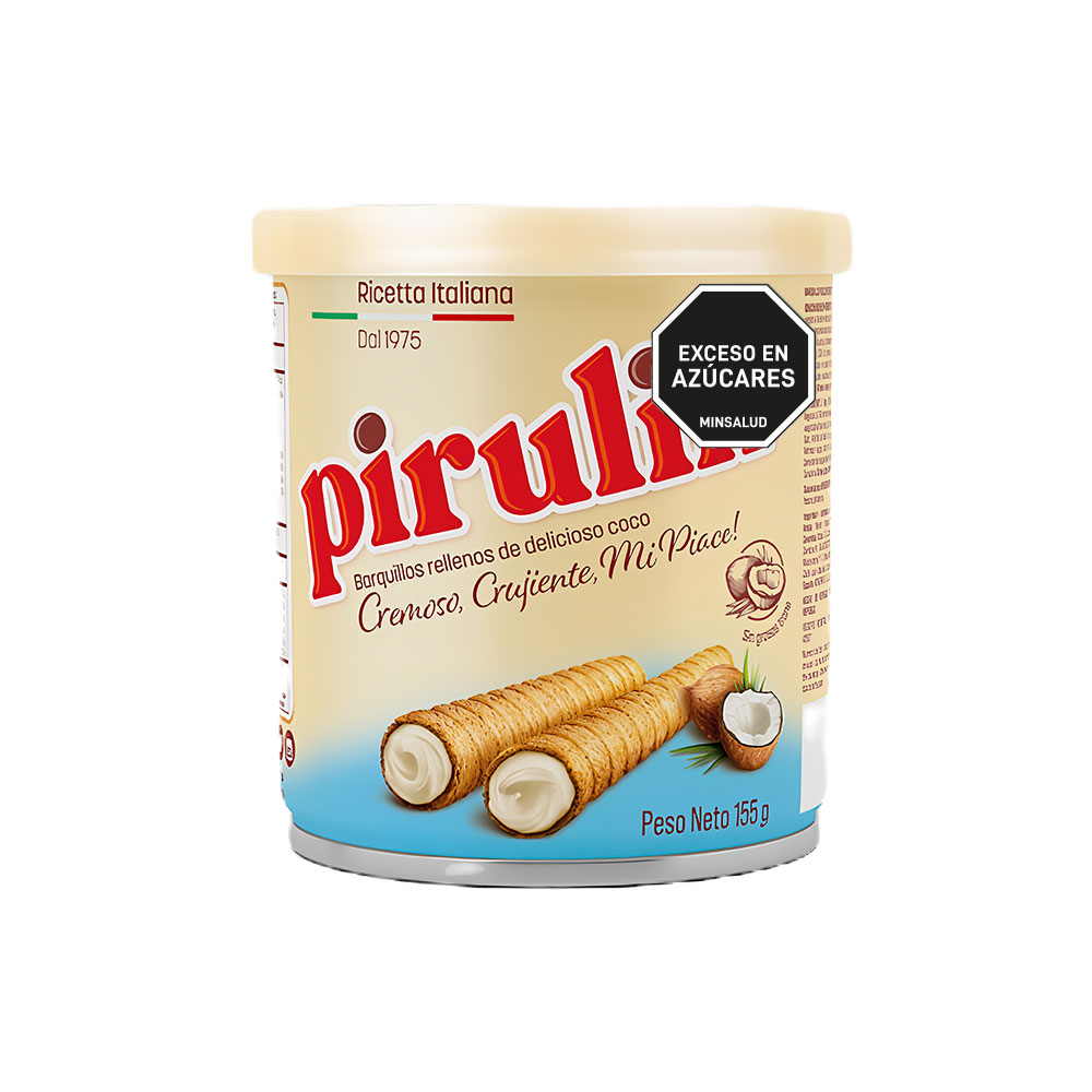 Barquillos Sabor A Coco Pirulin Ltx155g
