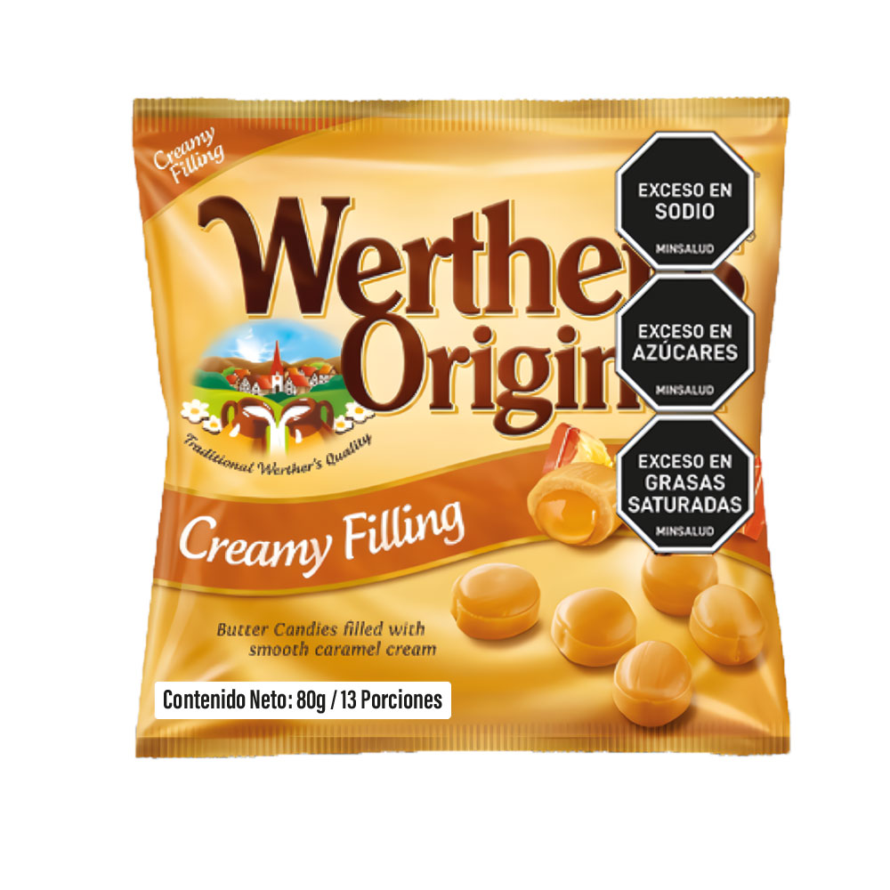 Caramelo Relleno Creamy Filling  Werthers Blx80g