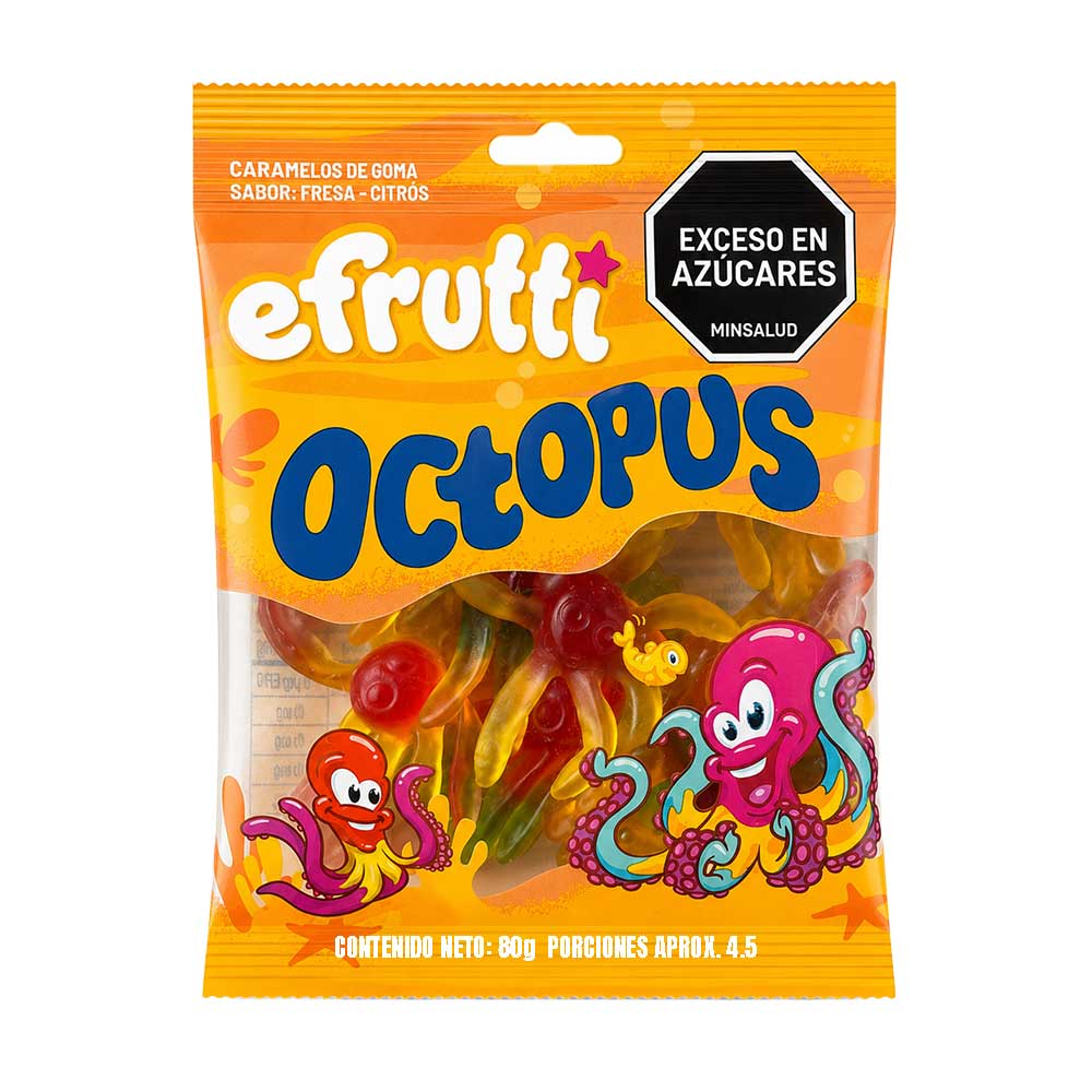 GOMAS OCTUPUS E.FRUTTI blx80g