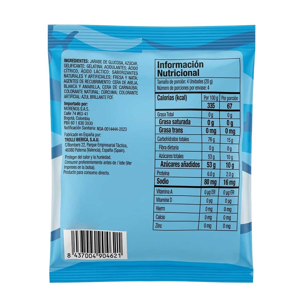 GOMAS GUMMI SHARKS E.FRUTTI blx80g